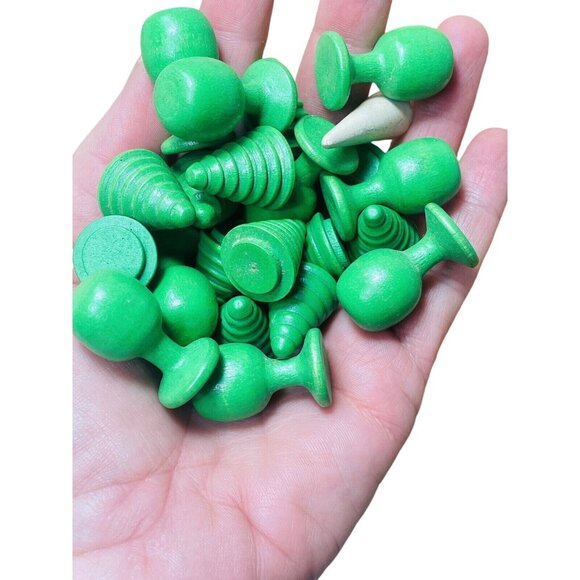 Playskool Village Bag Wooden Block 150 Piece Hotel Railroad Train Town Vintage - Picture 5 of 16